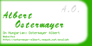 albert ostermayer business card